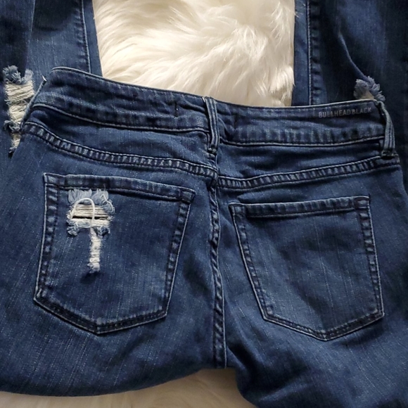 Bullhead Black size 1 dark wash distressed jeans - Picture 5 of 8